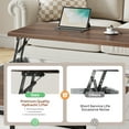 thumbnail image 4 of Flycity Square Lift Top Coffee Table with 2 Drawers, 31.5" Farmhouse Lift up Coffee Table with Hidden Storage Compartment, Wood Center Table for Living Room, White, 4 of 9