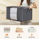 thumbnail image 3 of Bolsas de almacenamiento Lifewit, 90 L, grandes, paquete de 6 organizadores de armario, color gris, 3 of 9