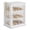 White, variant on BGTREND Bread Box With Three Layer Bamboo for Kitchen Countertop, Spacious Wooden Corner Bread Storage Container, Under Cabinet Organizer(White,Small)