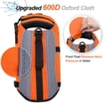 thumbnail image 3 of VIVAGLORY Dog Life Jacket Vest for Swimming, with Front Float, Bright Orange, XLarge, 3 of 6