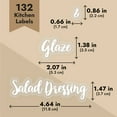 thumbnail image 6 of Talented Kitchen 132 White Cursive Font Oil and Vinegar Labels for Bottles, Clear Preprinted Condiment Labels for Squeeze Dispensers, Kitchen Pantry Organization, 6 of 10