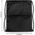 thumbnail image 2 of Drawstring Backpack Water Resistant String Bag Sports Sackpack Gym Sack with Side Pocket for Men Women, 2 of 6