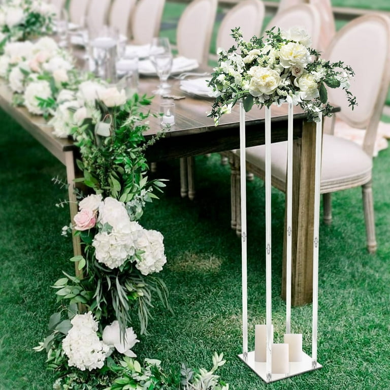 Clear Acrylic Wedding Party Floral Stand Centerpiece Backdrop Decor 39