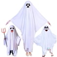 thumbnail image 3 of SILVERCELL Halloween Family Matching Costum White Ghost Poncho Cloak Themed Party Spooky Ghostly Cosplay Cloak For Kids/Adults, 3 of 3