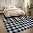 thumbnail image 3 of ODIKA Plaid Bold Fabric Checkered Diagonal Layout Bathroom Checked for Dining Room, Large Office, Lounge, Non-Slip Chair-Friendly, 3 of 7