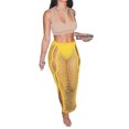 thumbnail image 4 of Pudcoco Women Summer Slim Fit Hollow Out High Waisted Solid Color Knit Skirt, 4 of 9