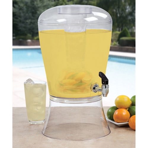Creative Bath 3Gallon Beverage Dispenser with Ice Cylinder and Fruit