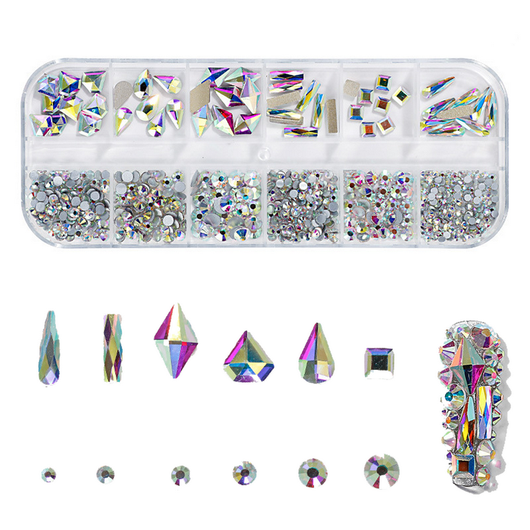 Nail Art Rhinestones,3D Nail Gems Nail Charms for Nail Design Nail Art  Supplies - style 5 