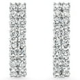 thumbnail image 2 of Pompeii 1 - 5 Ct Double Row Diamond Hoops 14k Gold Lab Grown Women's Earrings (,VS1-VS2), 2 of 3