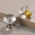 thumbnail image 3 of Juego de 6 perillas de puerta de gabinete de cristal JAMW dorado 3,1*2,9 CM, 3 of 4