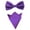 Purple, variant on Men Satin Solid Bowtie Handkerchief Pocket Square Set