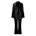 thumbnail image 5 of Womens Suits Set Sequin 2 Piece Pants Set Notch Lapel Slim Fit Formal Suits Womens Tuxedo Suit Sequin Sets Womens Pant Suit plus Size Body on Buckle High Neck Jumpsuit Women Dress Jackets Womens, 5 of 8