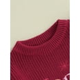 thumbnail image 5 of Bagilaanoe Newborn Baby Girl Boy New Year Clothes Knitted Sweater Long Sleeve Letters Embroidery Pullover 3M 6M 9M 12M 18M Infant Warm Jumpers Tops Fall Loose Knitwear, 5 of 9