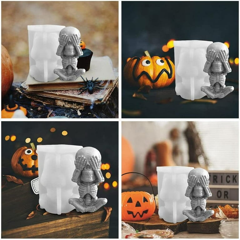 Halloween Pumpkin Silicone Candle Mold Expression Squash Soap
