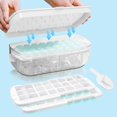 thumbnail image 1 of Bandeja para cubitos de hielo con tapa, moldes para cubitos de hielo aptos para uso alimentario, libera todos los cubitos de hielo en un segundo, bandeja reutilizable para 48 cubitos de hielo (blanca), 1 of 5