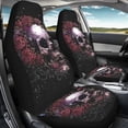 thumbnail image 4 of XYZCANDO Car Seat Covers Soft Vehicle Seat Protector Car Front Seat Covers Breathable Easy to Install Auto Truck, Floral Skull, 4 of 10