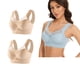 thumbnail image 1 of WILLBEST Brasier Conjunto De 2 Camisetas Sin Mangas De Encaje Para Mujer, Talla Grande, Sin Tirantes, Con Pliegues Laterales Finos Y Ajustable, Talla 97, 1 of 3