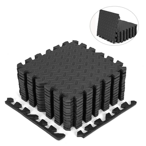 SHCKE 12/24-PACK Puzzle Exercise Mat Gym Flooring Mat Eva Foam Floor Mat Interlocking Foam Floor Mats for Exercise, Gymnastics and Gym Equipment