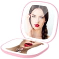 thumbnail image 2 of Makeup Mirror with LED light Dimmable Lighted Makeup Mirror 10X Travel Magnifying Mirror 400mAh Rechargeable Handheld LED Cosmetic Mirror 2-Side Vanity Makeup Mirror Touch Control for Wom, 2 of 6