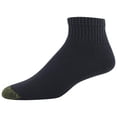 thumbnail image 3 of Calcetines GOLDTOE 656P de algodón, tobilleros, negros, 12 pares, XL, 3 of 5
