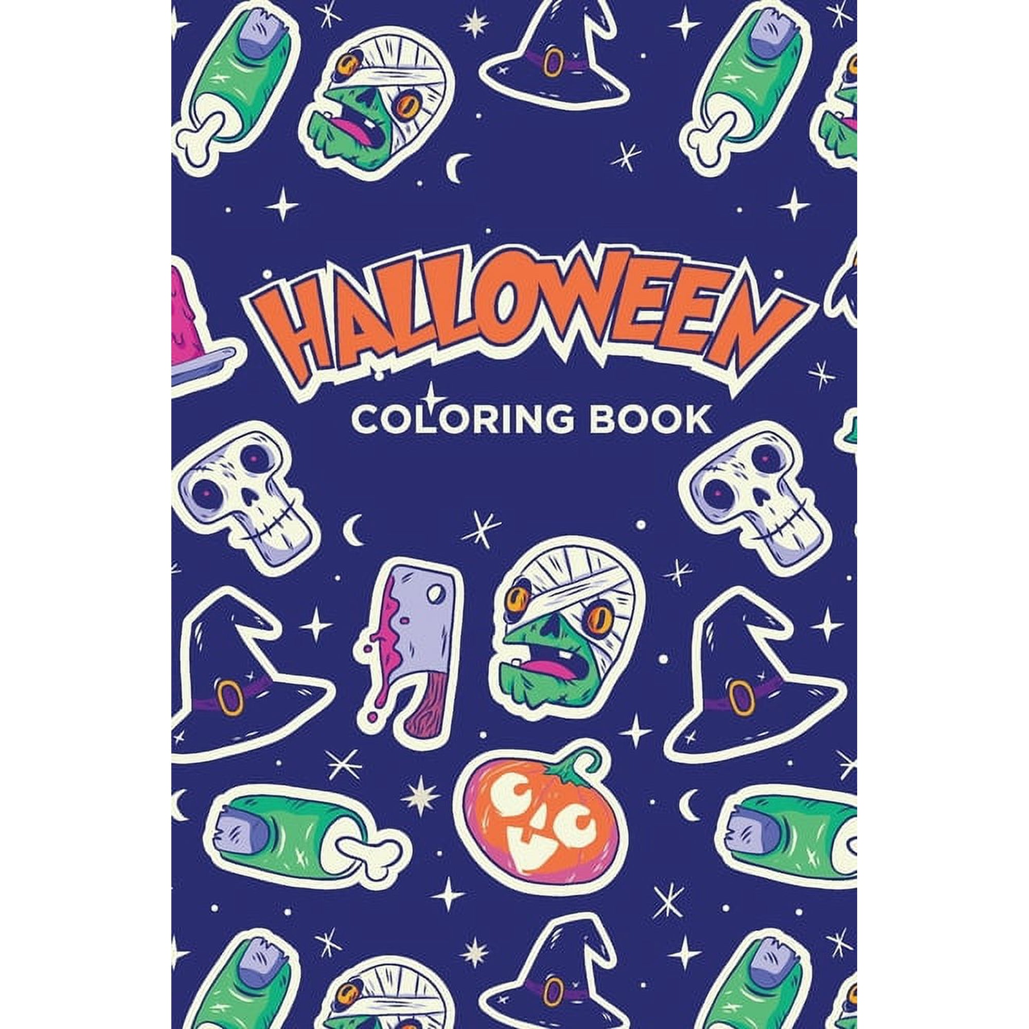 Halloween Coloring Book: DIN A5 Colouring Book for Kids children toddlers from 3 years up 30 Fairytale Monsters like Ghost Witch pumpkin Mummy & Skeleton for School & Holiday. Spooky Cute Color