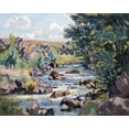 thumbnail image 2 of Guillaumin, Armand 18x15 White Modern Wood Framed Museum Art Print Titled - Pontgibaud Countryside, 2 of 4