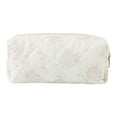 thumbnail image 1 of Bolsa de cosméticos de gran capacidad con cierre de cremallera doble y estampado floral Organizador de maquillaje de viaje para guardar artículos de tocador y papelería, 1 of 3