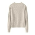 thumbnail image 5 of Women's Classic Cable Knit Cardigan Sweater Soft, Warm, Button-Down, Long Sleeve, Casual Wear, Red, All Sizes, 5 of 5
