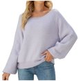 thumbnail image 1 of Blusa informal de manga larga con cuello redondo y manga larga para mujer Fridja  hjk1632, 1 of 8
