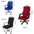 thumbnail image 4 of Funda para silla de oficina (azul L), universal, reemplazable, desmontable, giratoria, elástica, funda para sillón Boss, pantuflas, 4 of 5
