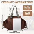 thumbnail image 2 of Multifunctional Travel Organizer Bag for Ladies - Doubles as a Stylish Backpack, Crossbody and Shoulder Bag, Boasts Great Storage Capacity(Khaki), 2 of 7