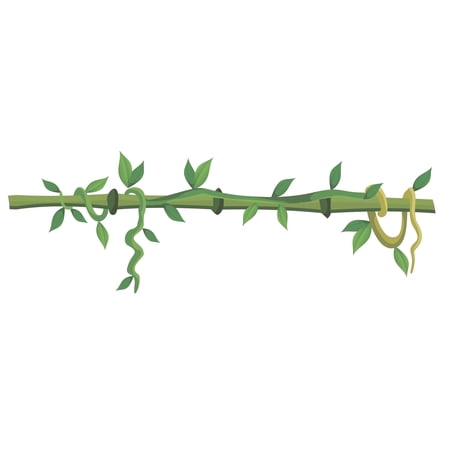 Lianas Cute Artwork Design for Living Room Vinyl Wall Decal - Green Vines Art for Relaxing Room Wall Decoration 40" x 12"