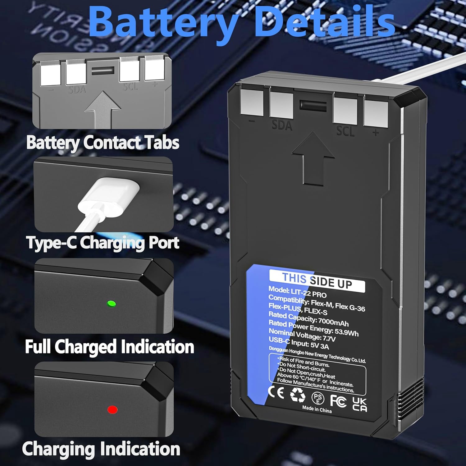 Batteries De Rechange LIT-22-PRO Pour Caméras De Trail SPYPOINT Flex - Lot De 2, 7000 MAh