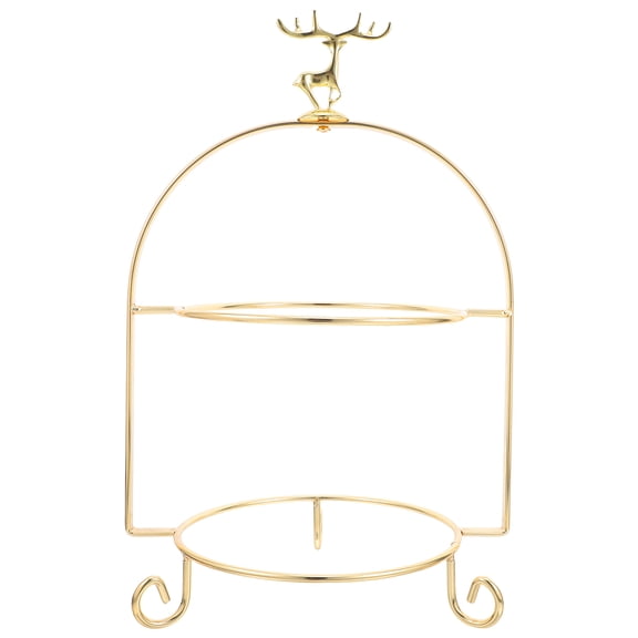 TABLZONE Golden Iron Cake Display Stand for Home Decor, Party, Wedding, Dessert Table, Elegant and