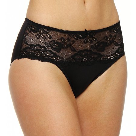 Jones New York 610206 Lace Front Panel Hi Cut Brief Panty