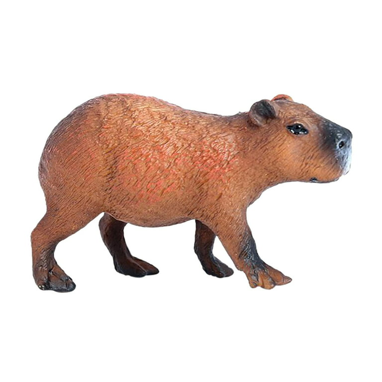 Simulated Animal Model Cognitive Playset Capybara Statue Capybara Figurines  Model for Children Sand Table Desktop Ornament Party Toy Diorama Style A