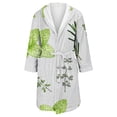 thumbnail image 4 of siminsem Floral Kimono Robe for Women Plant Print Sleeping Robe Lightweight Sleepwear Loungewear Long Dressing Gown Soft Breathable Bathrobe Casual Housecoat Spring Summer, GN3,XXXL, 4 of 5