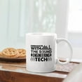 thumbnail image 2 of With The Sound Engineering Tech White Ceramic Coffee Mug For Men / Women, Novelty Sound Engineering Tech Pottery Coffee Mug, Funny Sound Engineering Tech Travel Porcelain Teacup 11 Oz., 2 of 7