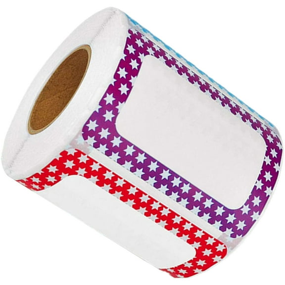 1 Roll of Adhesive Blank Stickers Sorting Sticker Name Label Decals Colored Name Tags