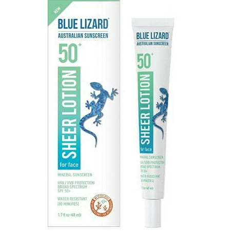 BLUE LIZARD Sheer Lotion for Face SPF 50+ 1.7oz