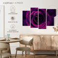 thumbnail image 4 of Elephant Stock Dewy Purple Rose Wall Art - Horizontal Multi Panel Canvas - Living Room Wall Decor - Gothic Multi Panel - Purple And Black Decor - 24" x 14", 4 of 4