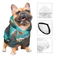 thumbnail image 3 of Goofa Underwater Swimming Guinea Pig Pattern Small Dog Sweater Hoodies Pet Grey Hooded Soft Fleece Sweatshirts with Pocket Fall Winter Puppy Cat Sweaters Warm Clothes-X-Small, 3 of 8