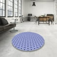 thumbnail image 4 of Ahgly Company Machine Washable Indoor Square Transitional Jeans Blue Area Rugs, 7' Square, 4 of 7