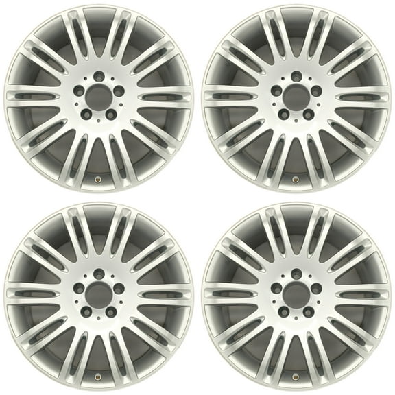 FRONT Rear For Mercedes E350 E550 OEM Design Wheel 18" 18x8.5 18x9 2007-2009 Silver Set of 4 Replacement Rim