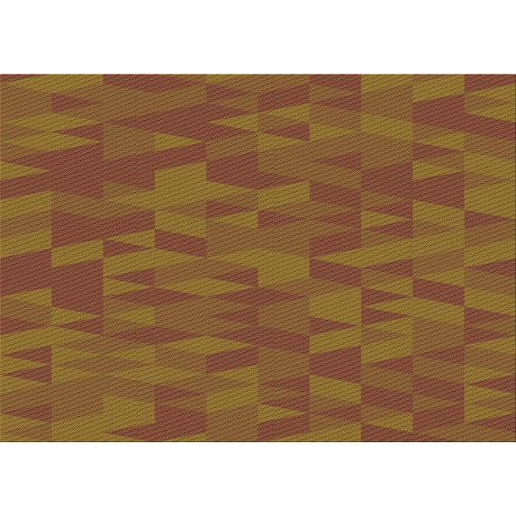 Ahgly Company Indoor Rectangle Patterned Saddle Brown Area Rugs, 5' x 7'