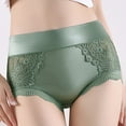 thumbnail image 2 of 3 Pack Woman Underwear Lace High Waist Traceless Breathable Ladies Panties,Green,M, 2 of 8