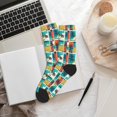 thumbnail image 6 of Pofeuu Colorful Hawaii Palms Print Crew Socks, Adult Running Hiking Socks for Youth and Adult, 6 of 7