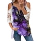 thumbnail image 1 of Elegante mujer casual cremallera cuello impresión blusa encaje manga corta camiseta verano Tops OAVQHLG3B Store  lin121212, 1 of 4
