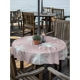 thumbnail image 3 of Outdoor Tablecloth with Umbrella Hole Zipper Coastal Tropical Tree Round Tablecloth 54" Waterproof Outside Table Cloth Palm Trees Summer Botanical Pink Patio Table Cover Tablecloths for Picnic Party, 3 of 8