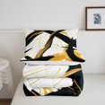 thumbnail image 5 of Homewish Gold Black Circle Twin Comforter Sets,Aesthetic Geometric Bedding Set,Reversible,2 Pieces,1 Comforter and 1 Pillowcase, 5 of 7